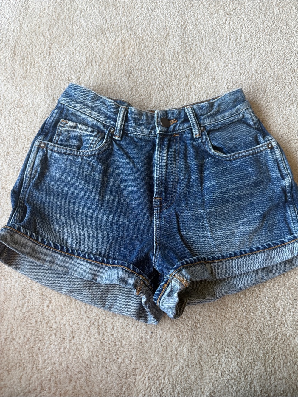 AllSaints Blue Denim Jean Shorts